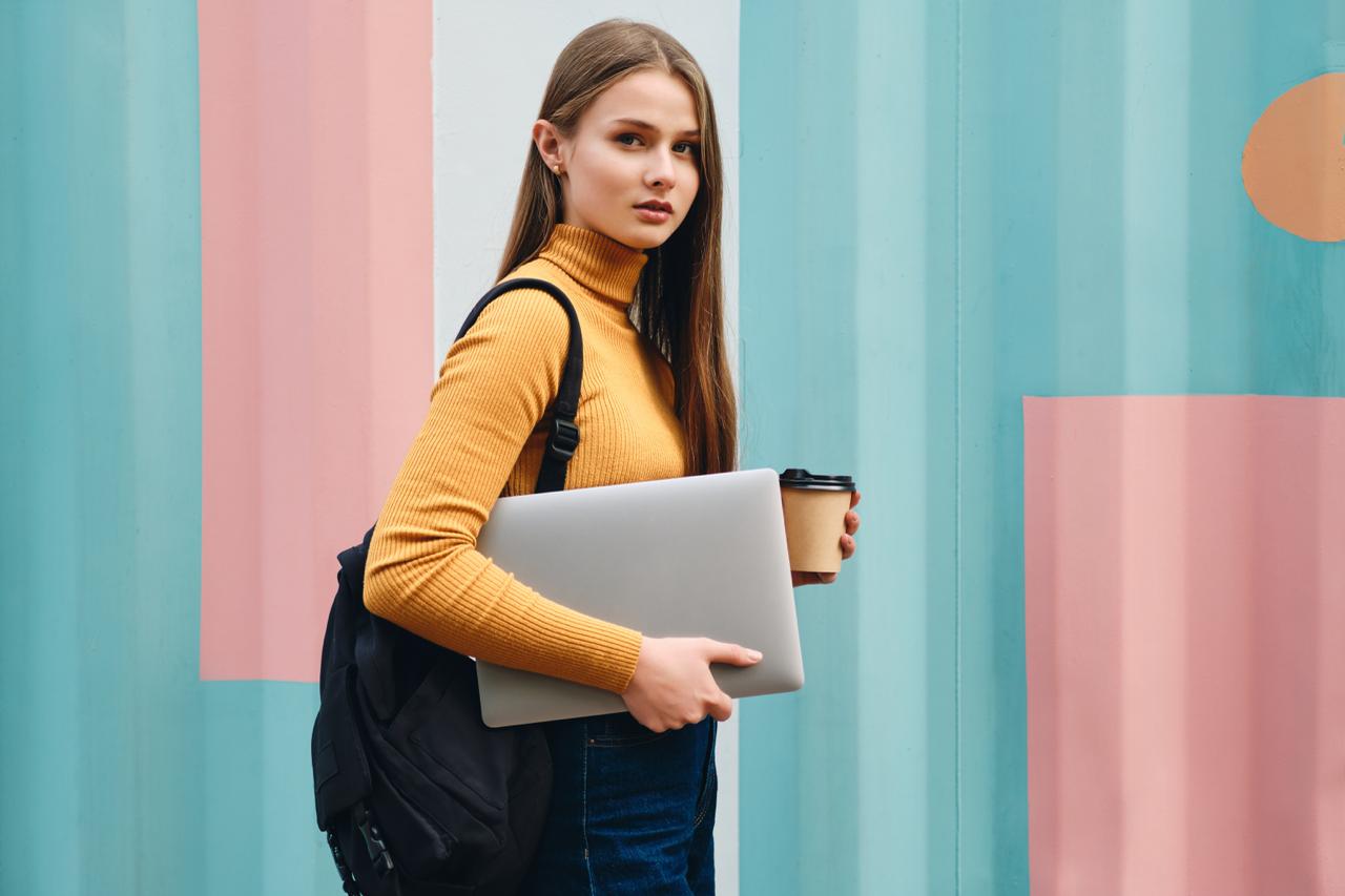 Professional with laptop